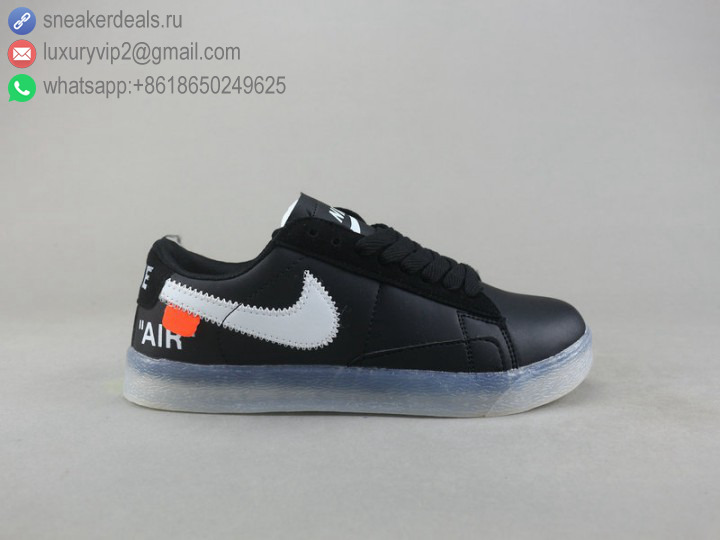 OFF-WHITE X NIKE AIR FORCE 1 LOW BLACK CLEAR WHITE SKATE SHOES